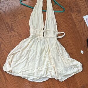 Cream halter dress